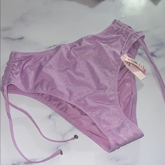 Victoria’s Secret High waisted Cheeky Shimmery Purple Bikini Bottom XL - Picture 1 of 11